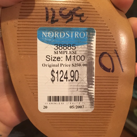 NWOT Stuart Weitzman Strappy Silver Heels - Picture 6 of 6